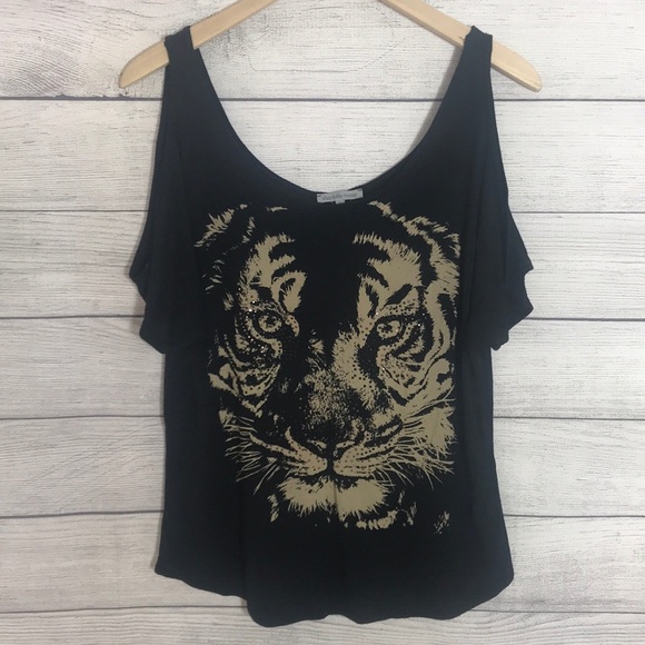 Charlotte Russe Tops - Charlotte Russe Black Tiger Shirt